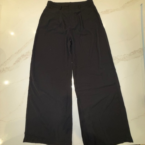 Cider Pants - Cider Black Wide Leg Trousers High Waisted Pleated Pants‎ XL CD20230519316207RS
